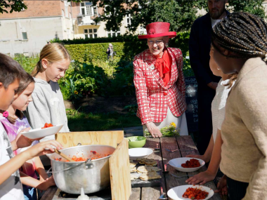 Dronning Margrethe på besøg hos Haver til Maver