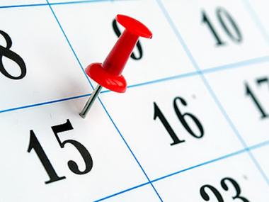 Kalender med pin